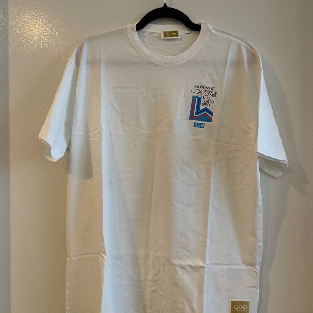 Kith x Olympics Winter Games Lake Placid 1980 Vintage Tee - White - Size M - NWT